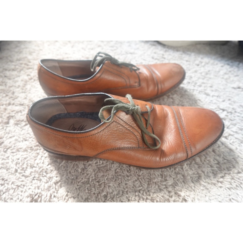 J&M Est 1850 Johnston &‎ Murphy Dress Shoe Men's 11 Brown Leather Lace Up